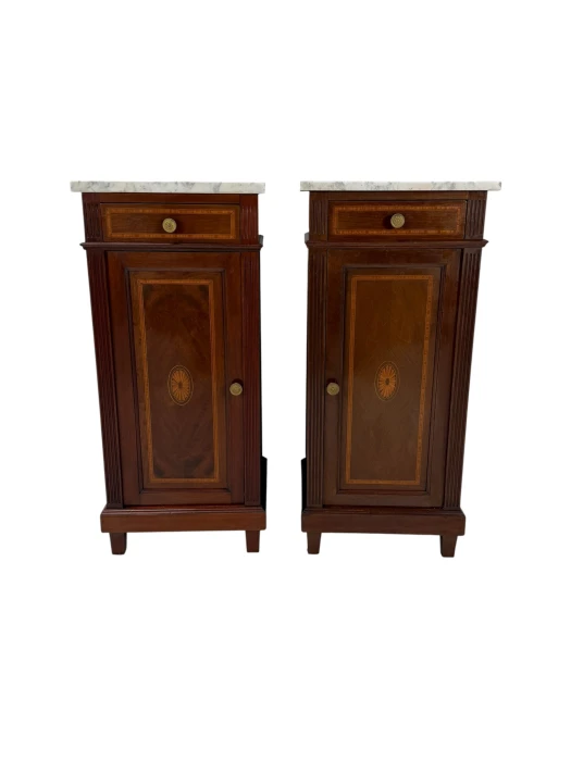 Pair of Art Nouveau Nightstands or Bedside Tables, 1900s